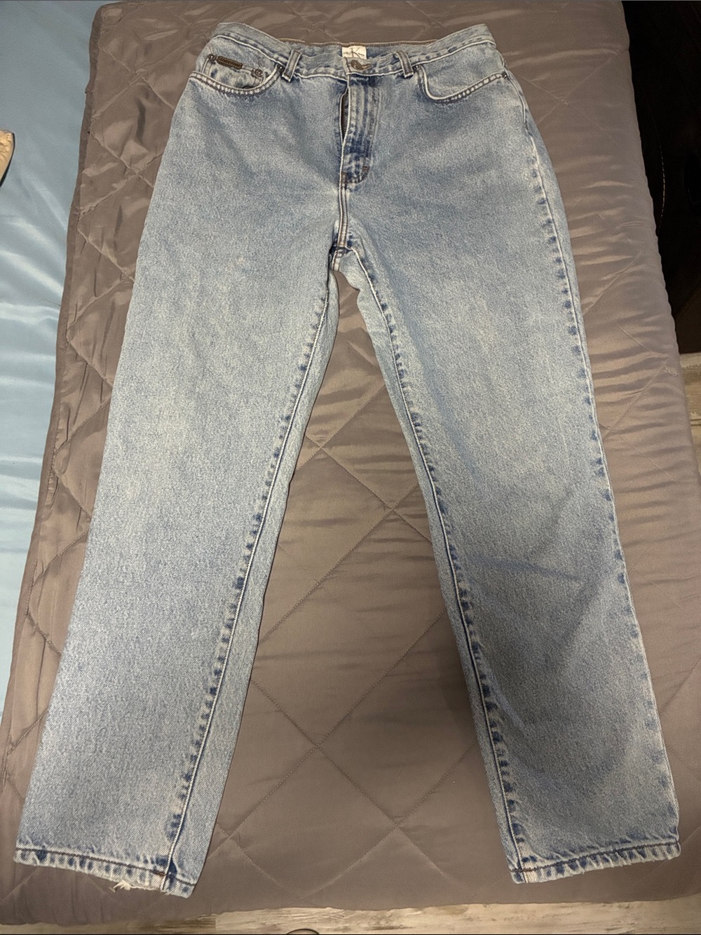 Calvin Klein Jeans Light Blue Denim Waistband Detail